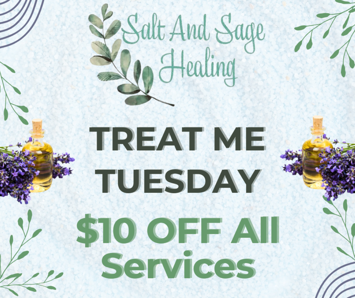 Make Every Tuesday a Treat: $10 Off All Services at Salt & Sage
