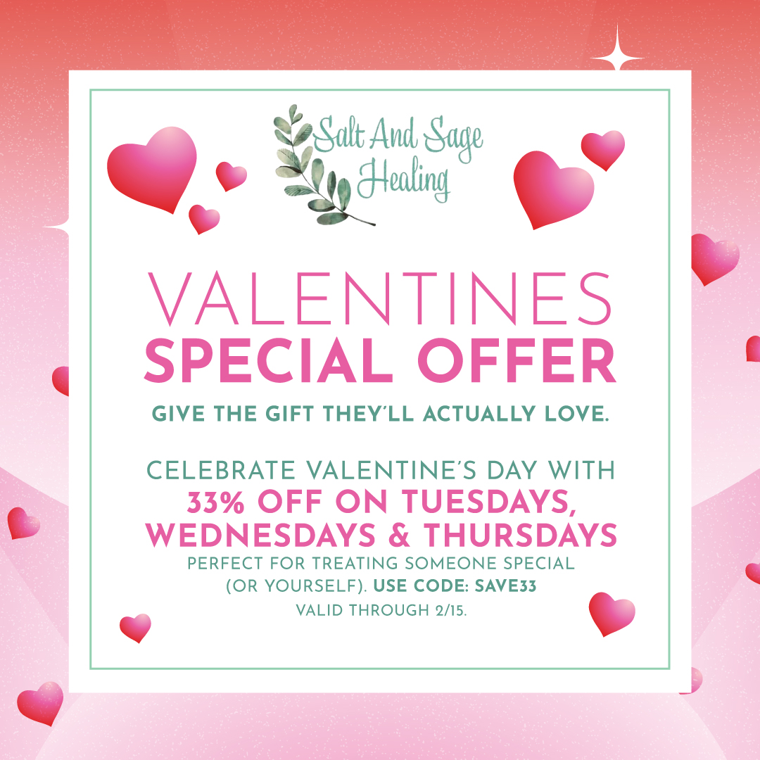 Valentine's Day special offer, 33% off weekdays.